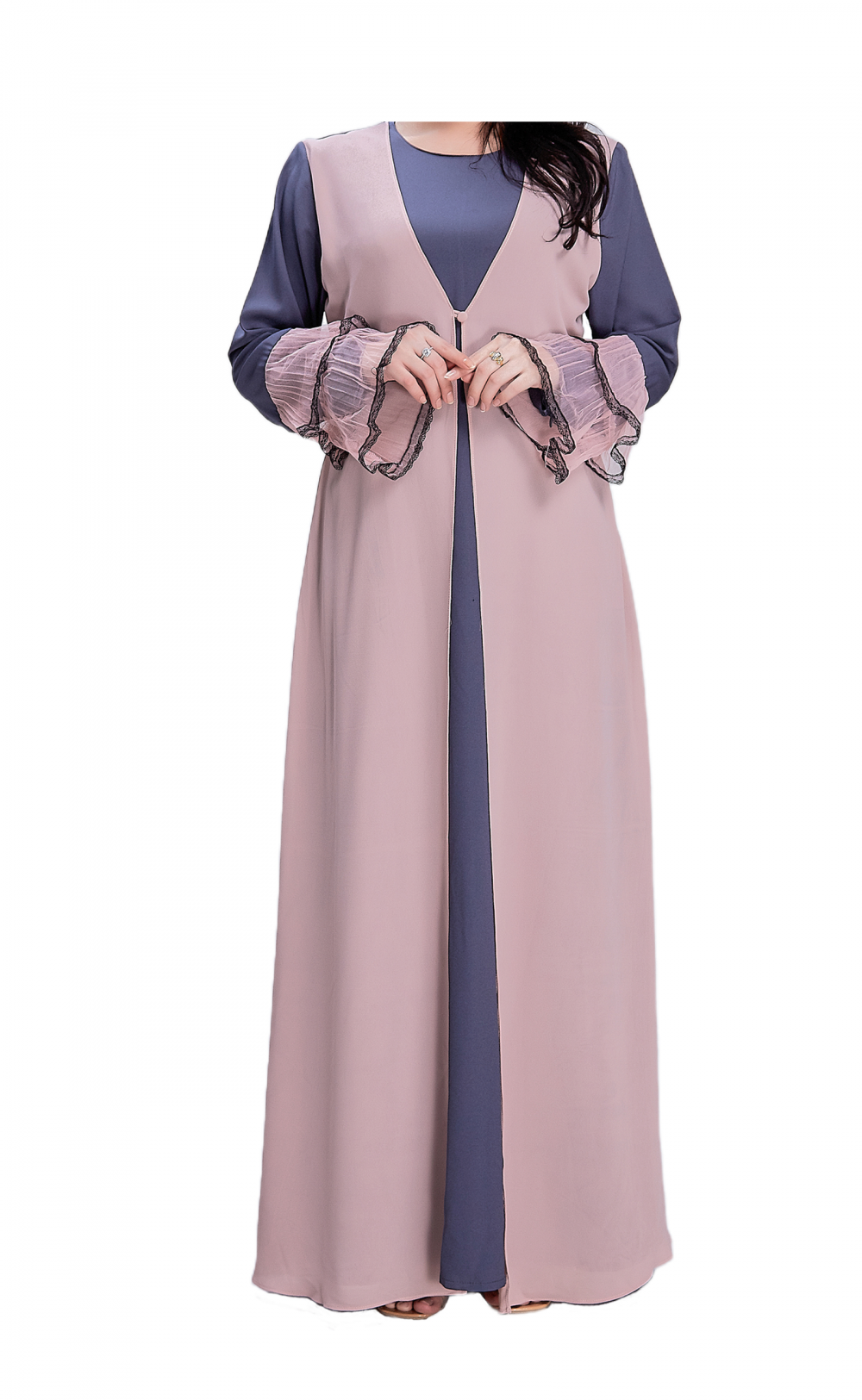 Safeeya - Abaya -Grey Brown