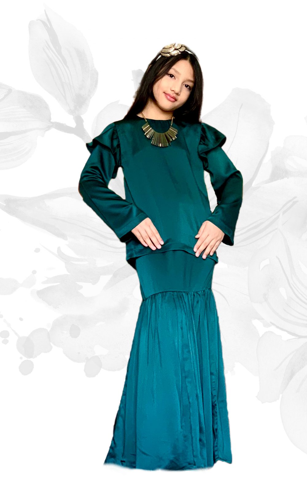 Ayana - Kurung Moden - Emerald Green