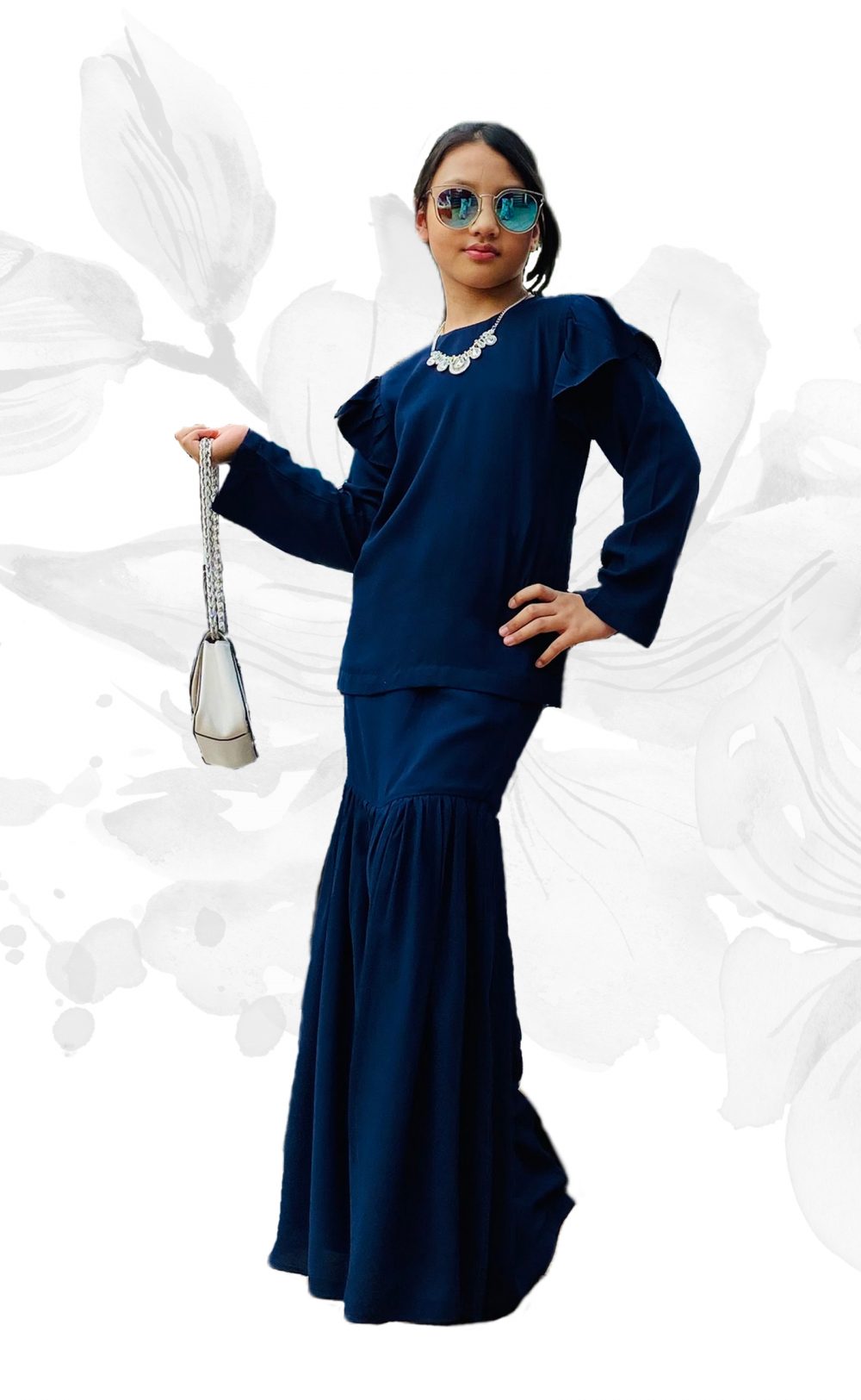 Ayana - Kurung Moden - Navy Blue