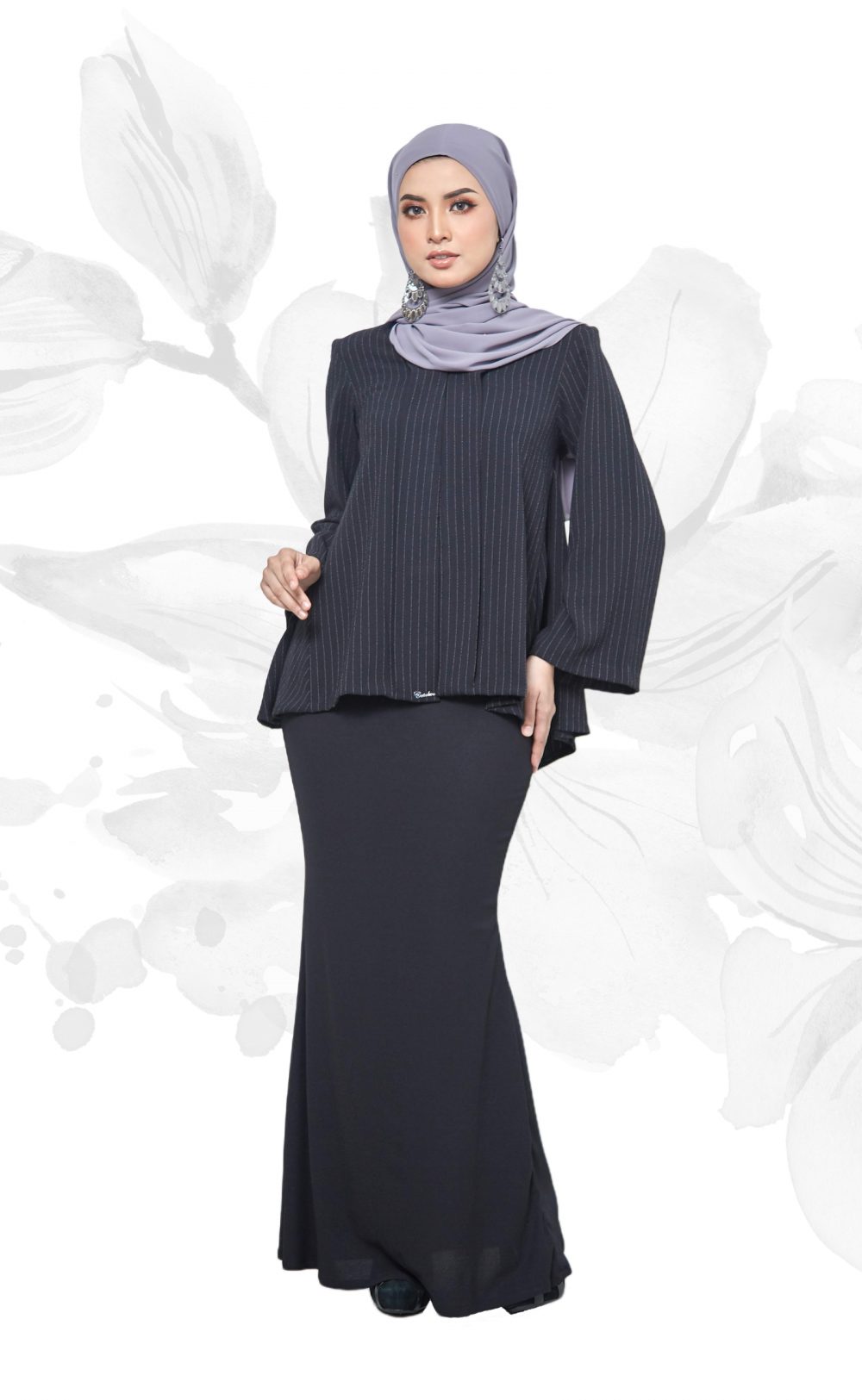 Deana - Kebaya Pendek - Black