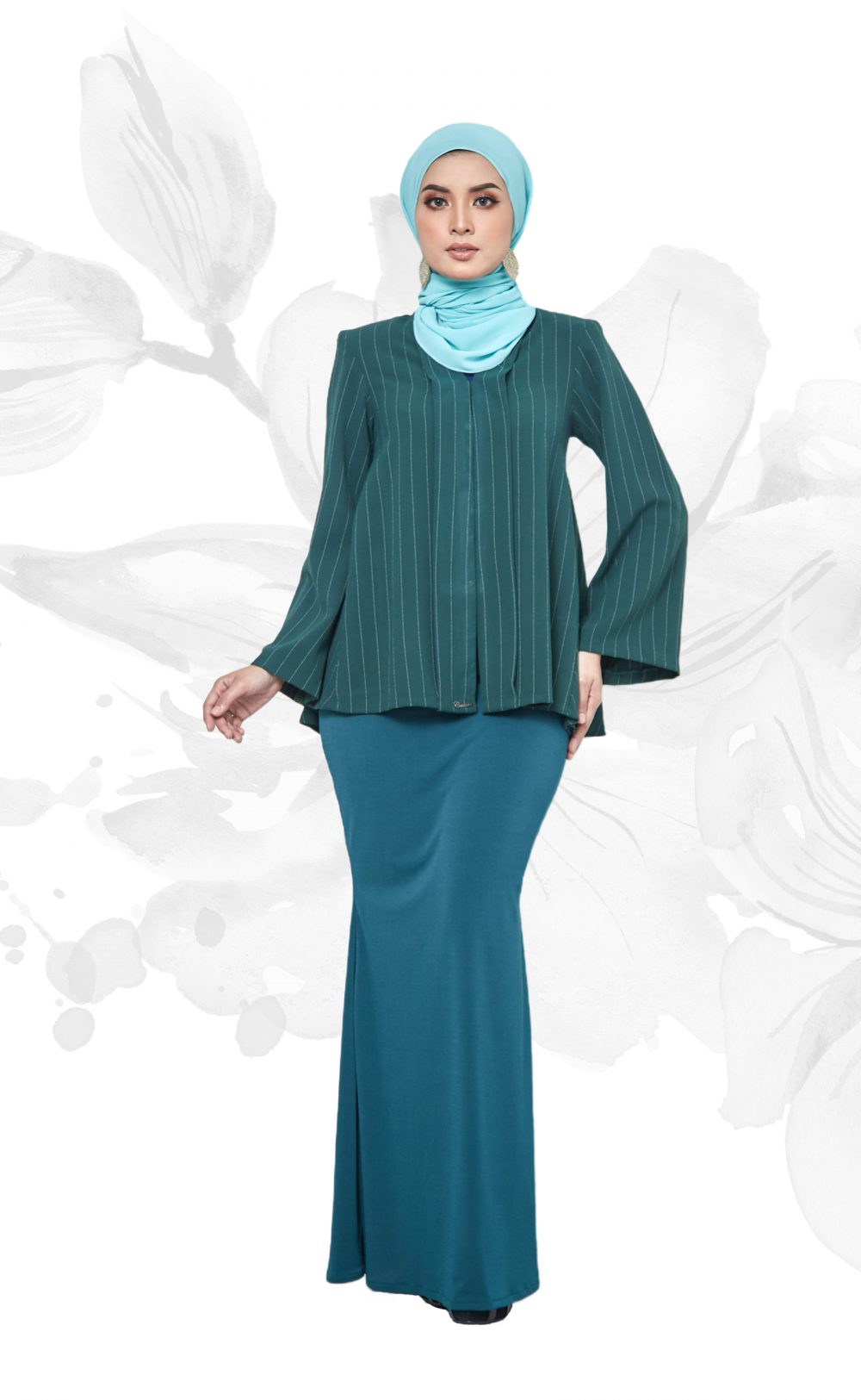 Deana - Kebaya Pendek - Emerald Green