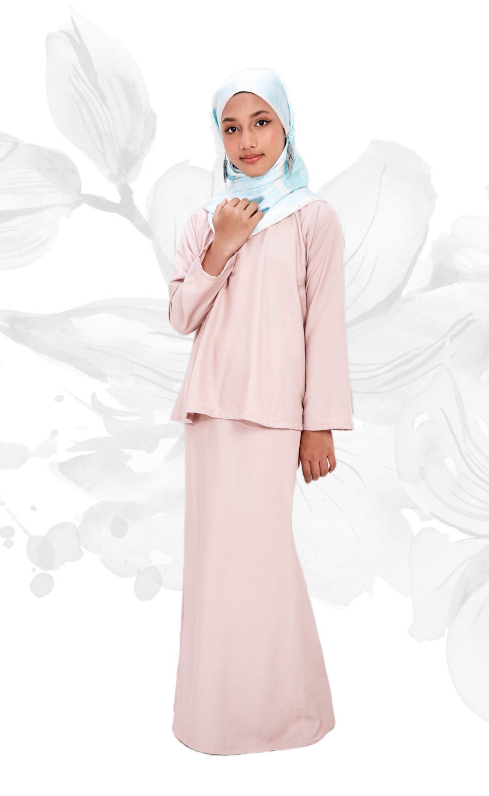 Natrah - Kurung Pesak - Pastel Pink