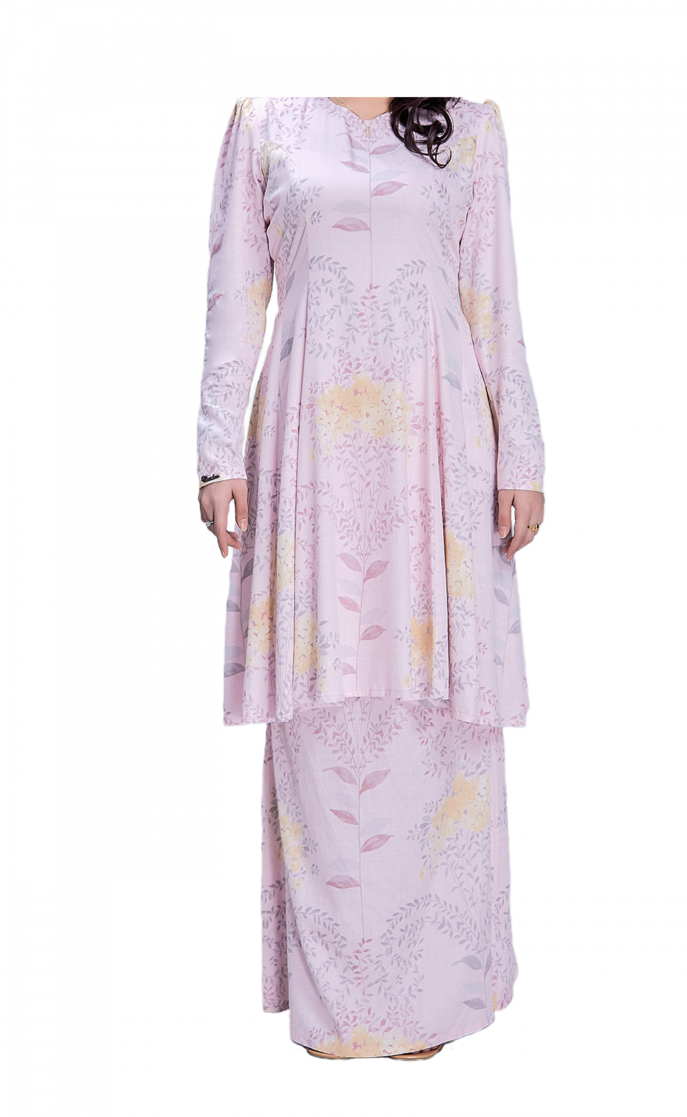 Karlissa - Kurung Moden Labuh - Pastel Pink - Image 2
