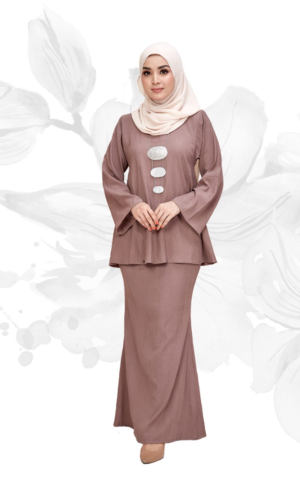 Natrah - Kurung Pesak Pendek - Brown