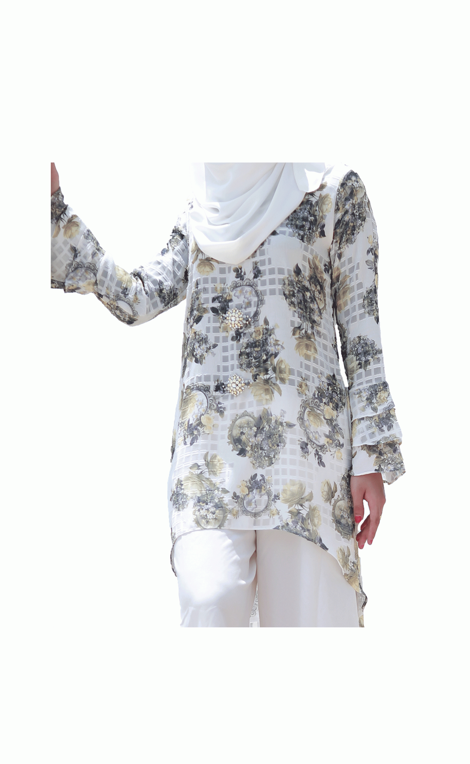 Qasreena - Blouse - White - Image 3