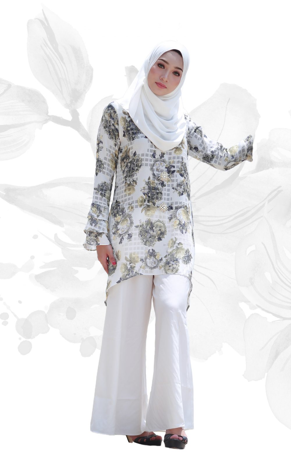 Qasreena - Blouse - White