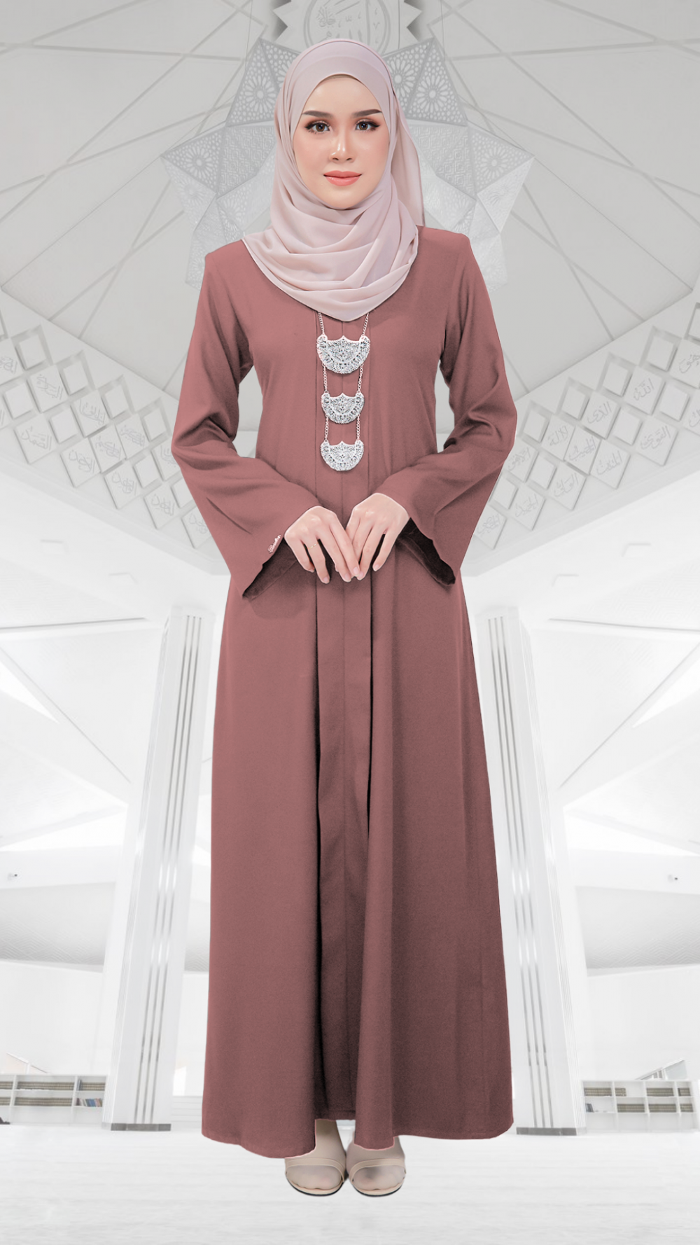 Nur Jannah - Jubah (Burgandy)