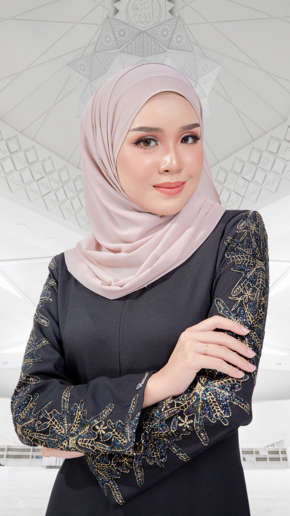 Nur Aisyah - Jubah (Black) - Image 3