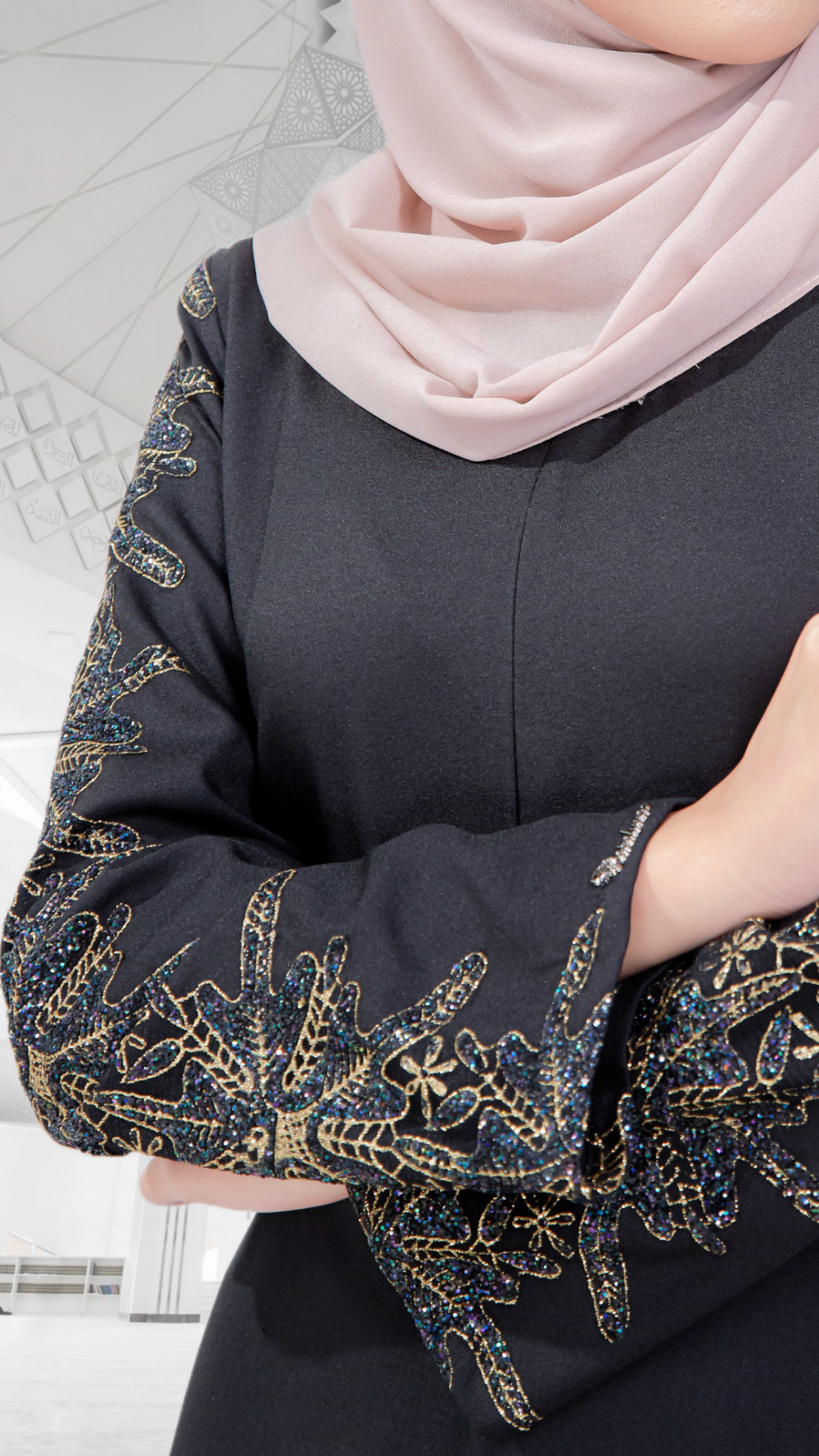 Nur Aisyah - Jubah (Black) - Image 4