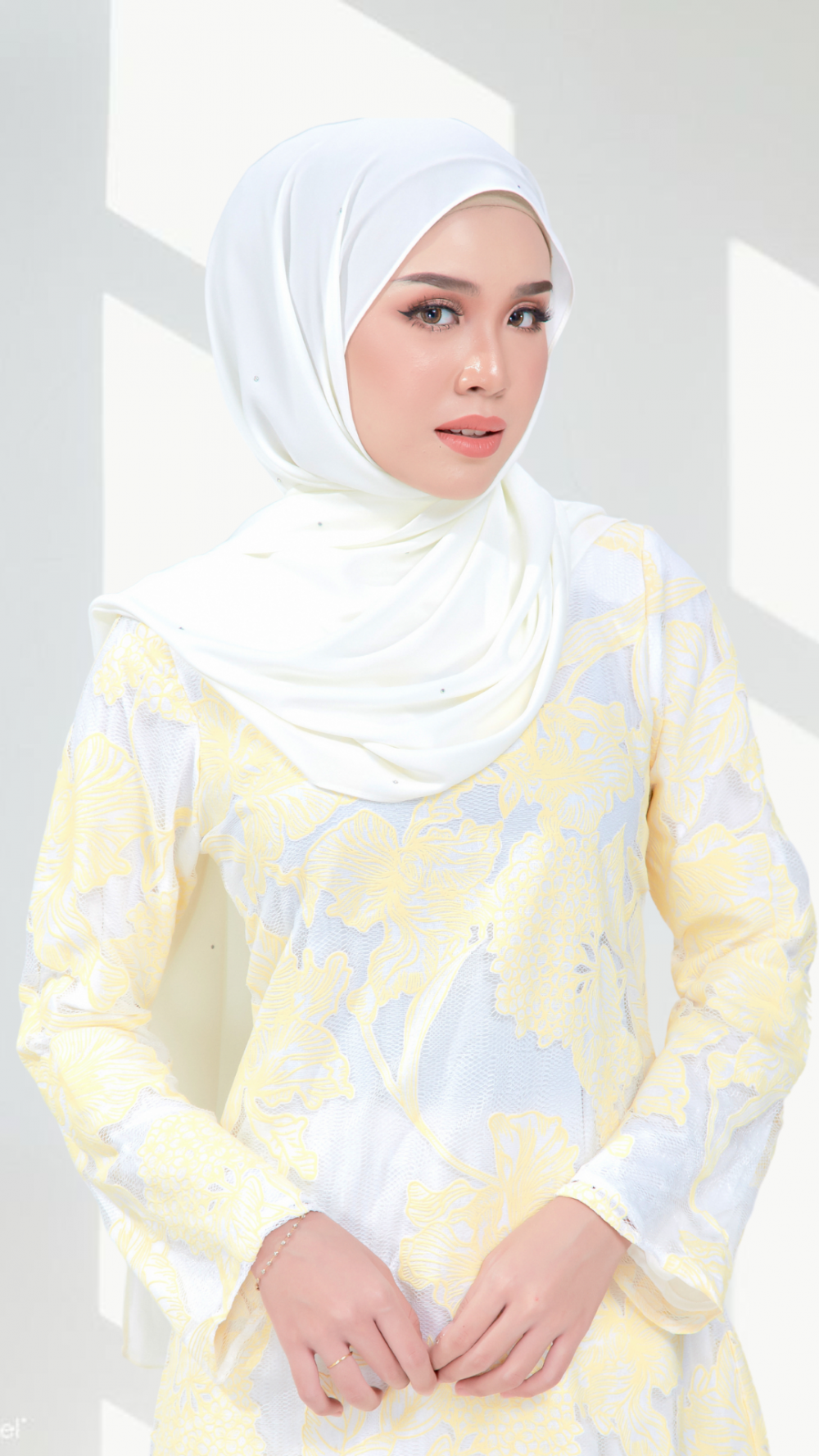 Leena - Mini Kurung - Soft Yellow - Image 3