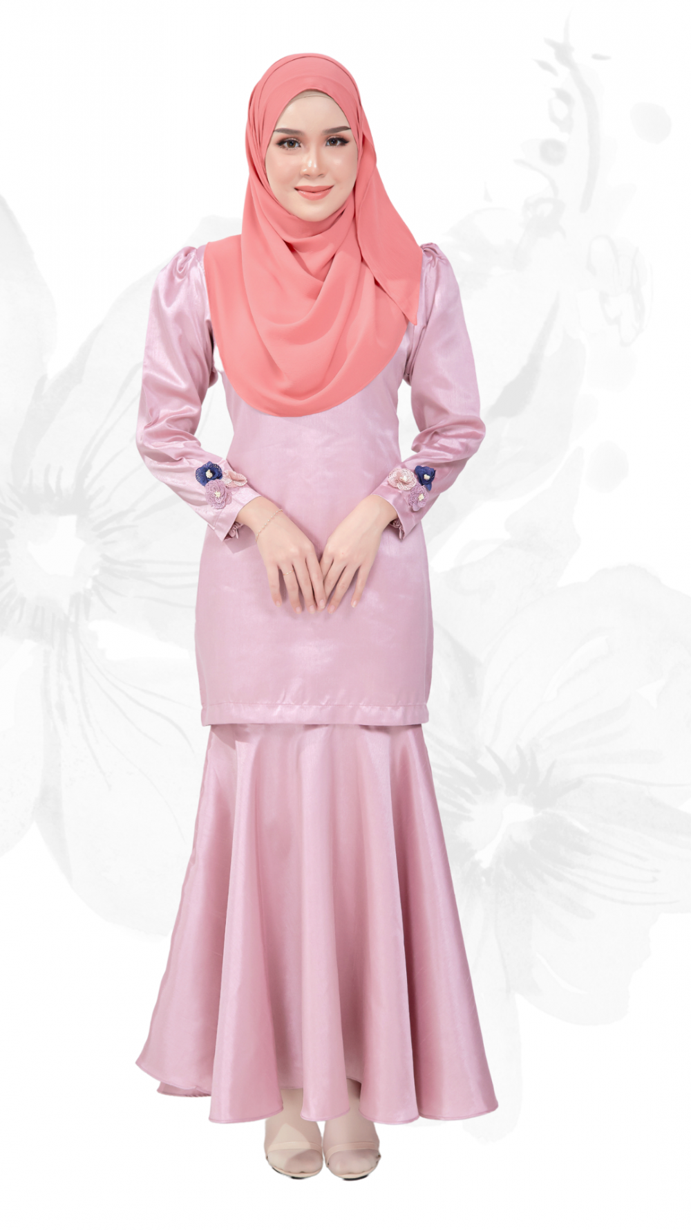 Liora - Kurung Moden Pendek - Pink