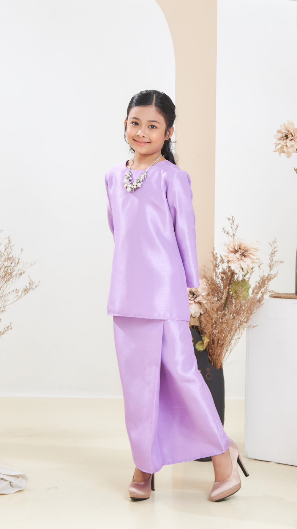 Arabella - Kurung Moden Kids - Lilac - Image 4