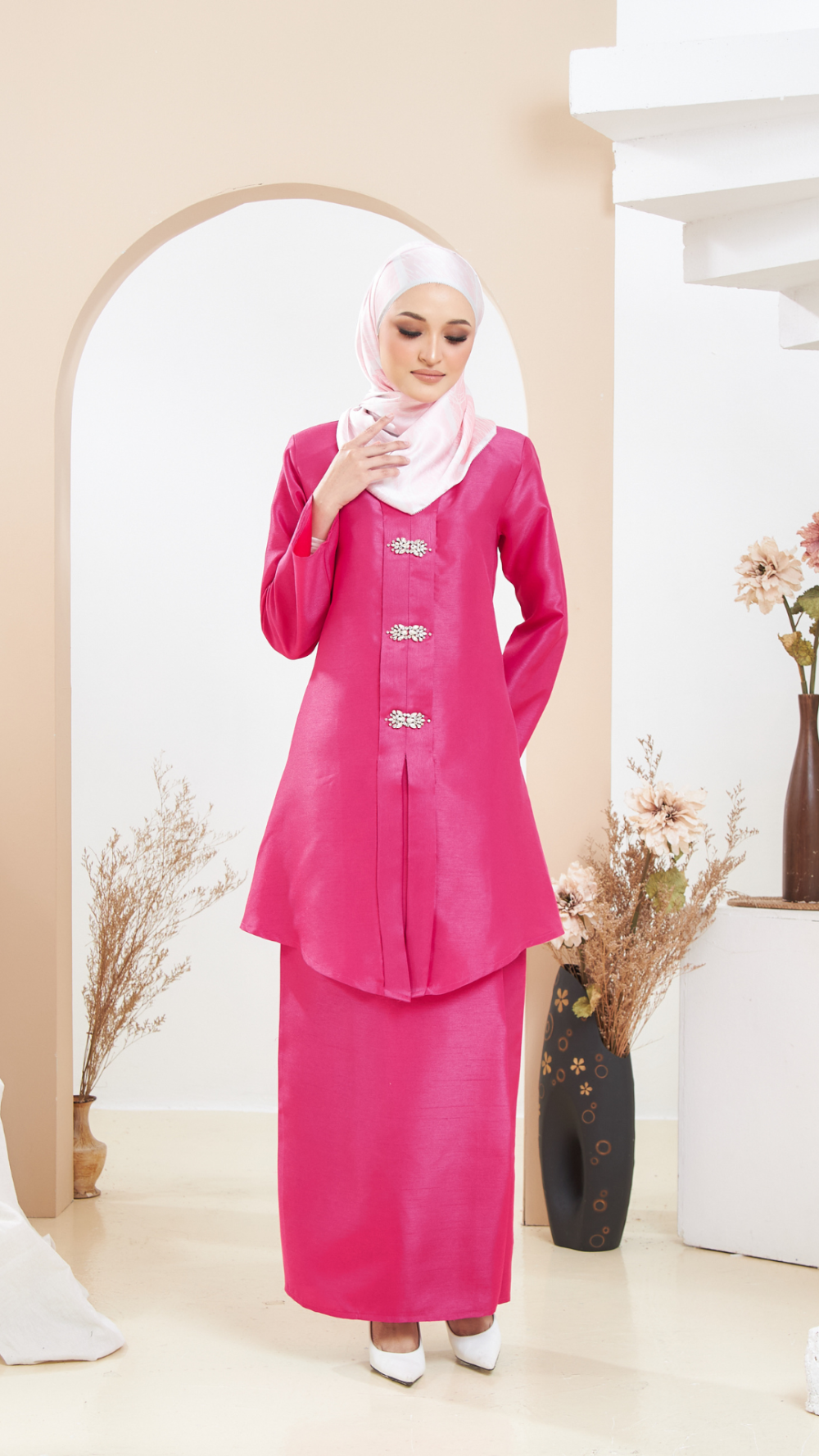 Arabella - Kebaya Manik - Fushia - Image 4