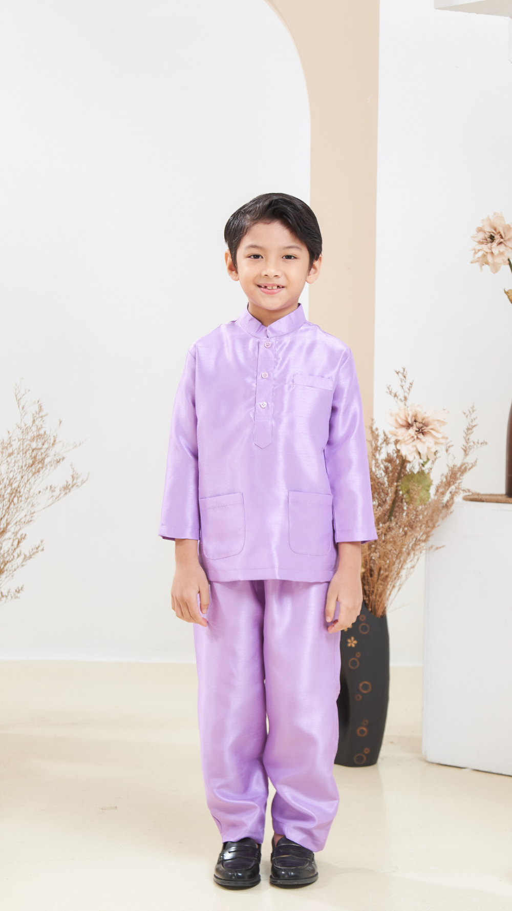 Arabella - Baju Melayu Kids - Lilac