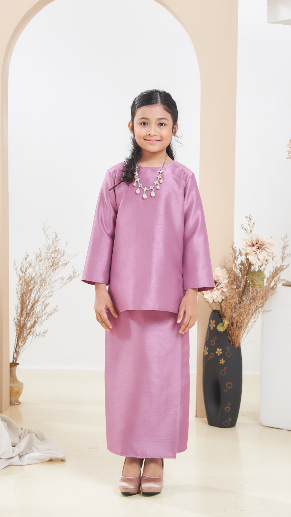 Arabella - Kurung Moden Kids - Pink