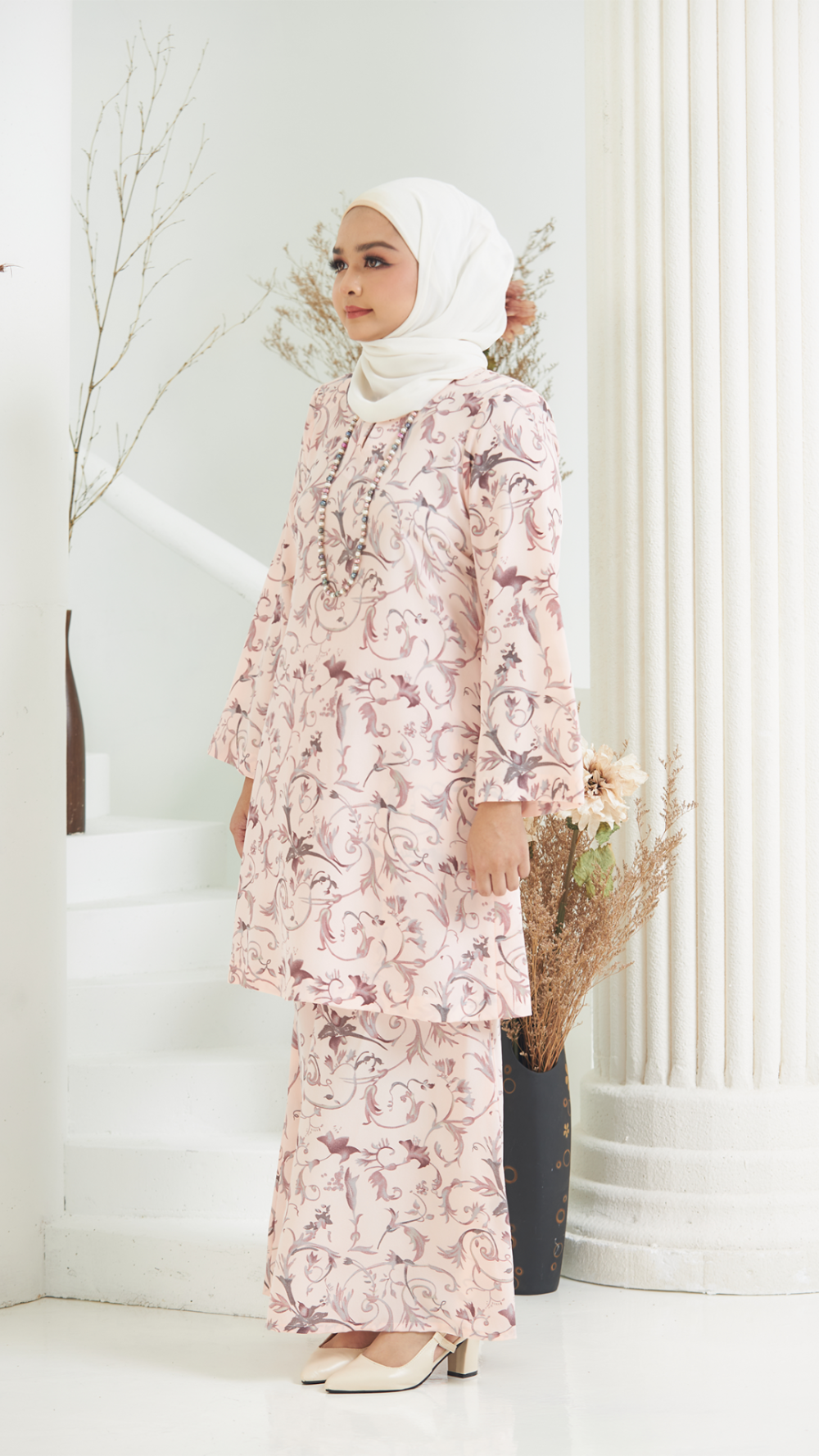 Hailey - Kurung Moden Labuh - Pink - Image 3