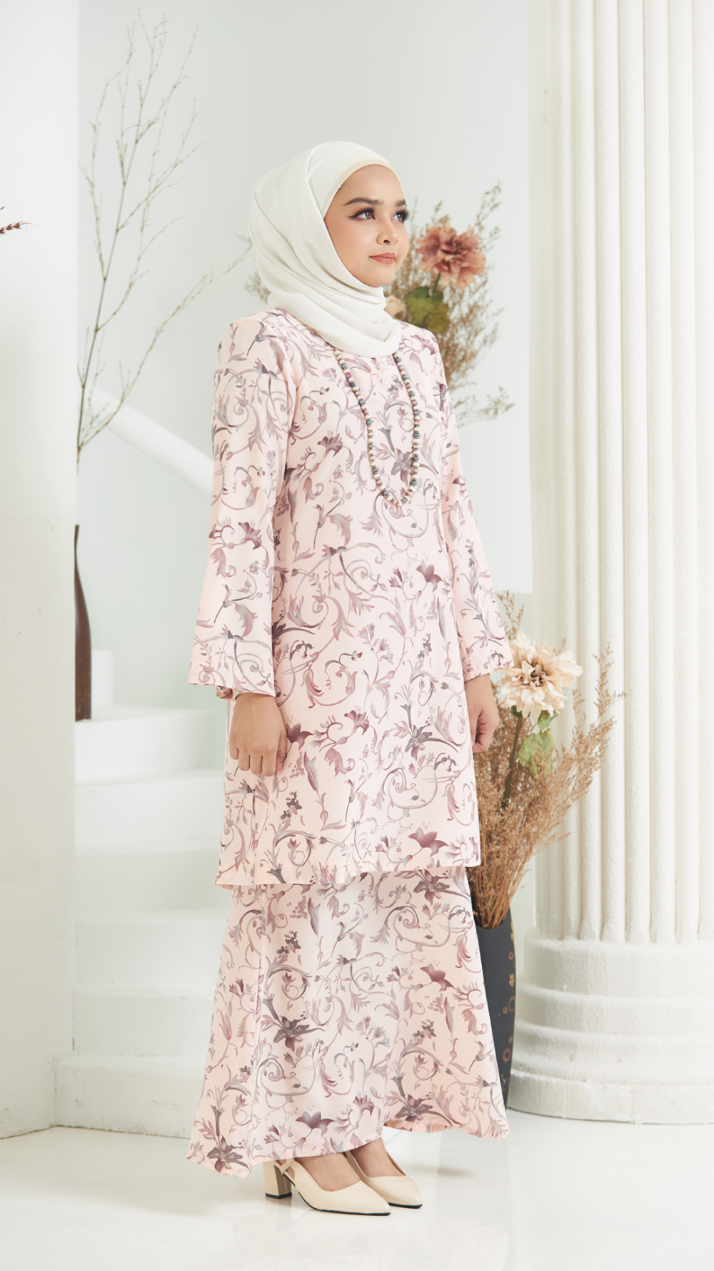 Hailey - Kurung Moden Labuh - Pink - Image 2