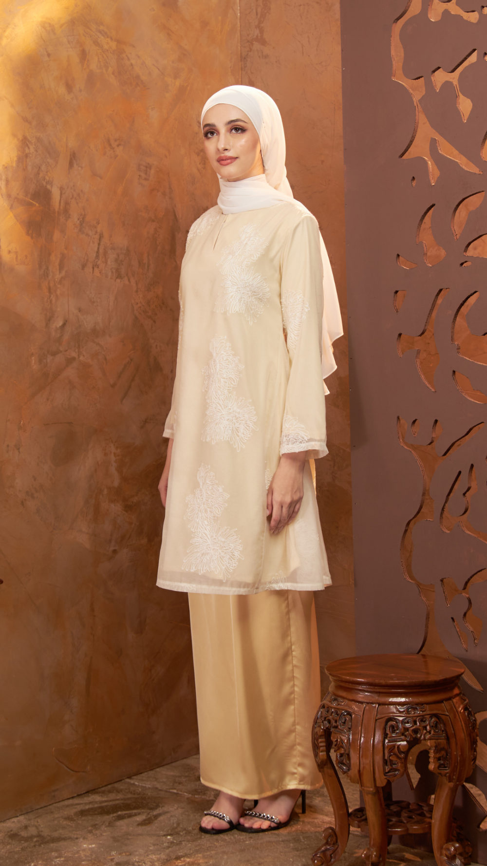 Gurindam - Kurung Pesak Moden - Soft Yellow - Image 2