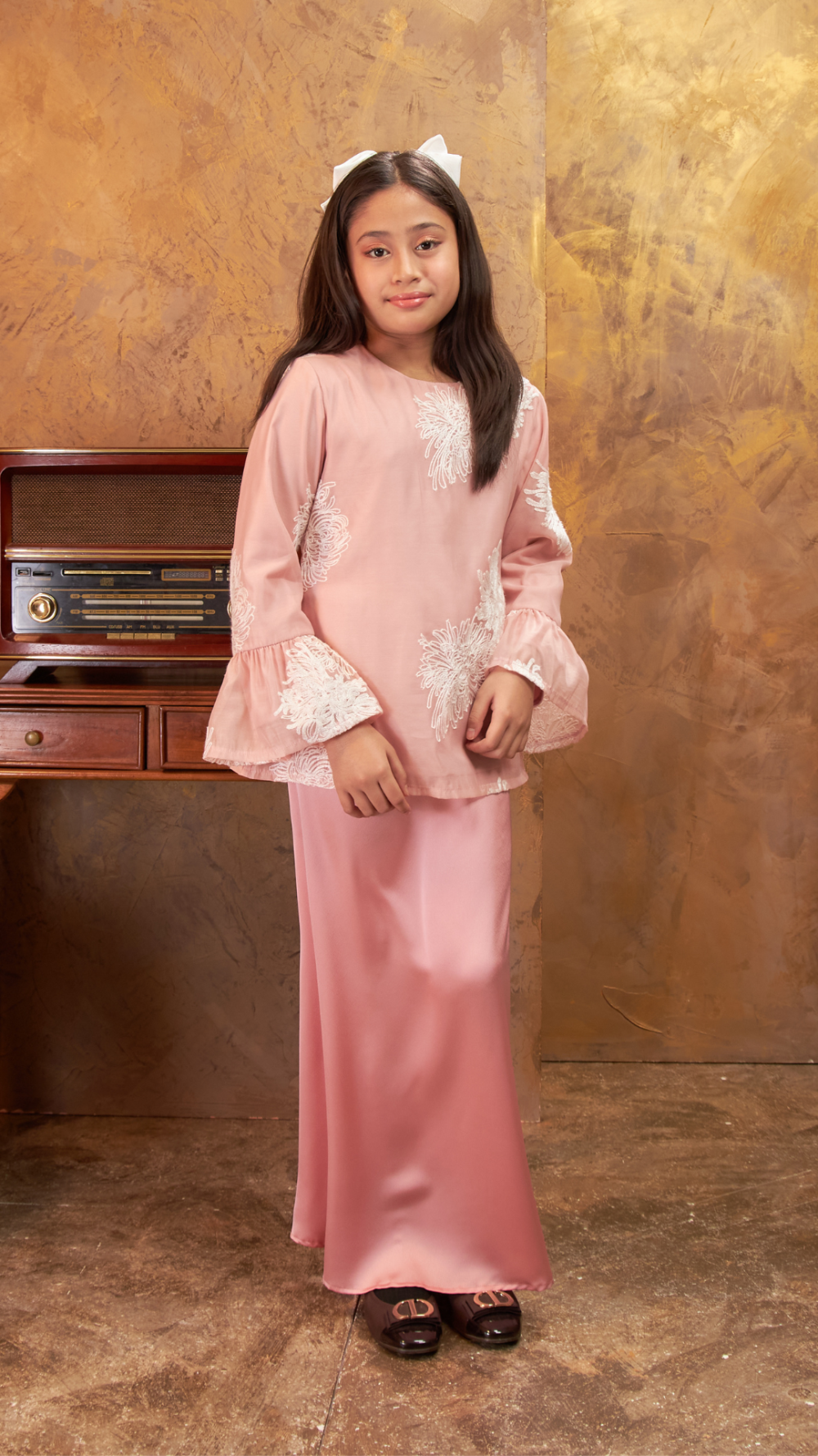 Gurindam - Kurung Pesak Moden - Dusty Pink - Image 4