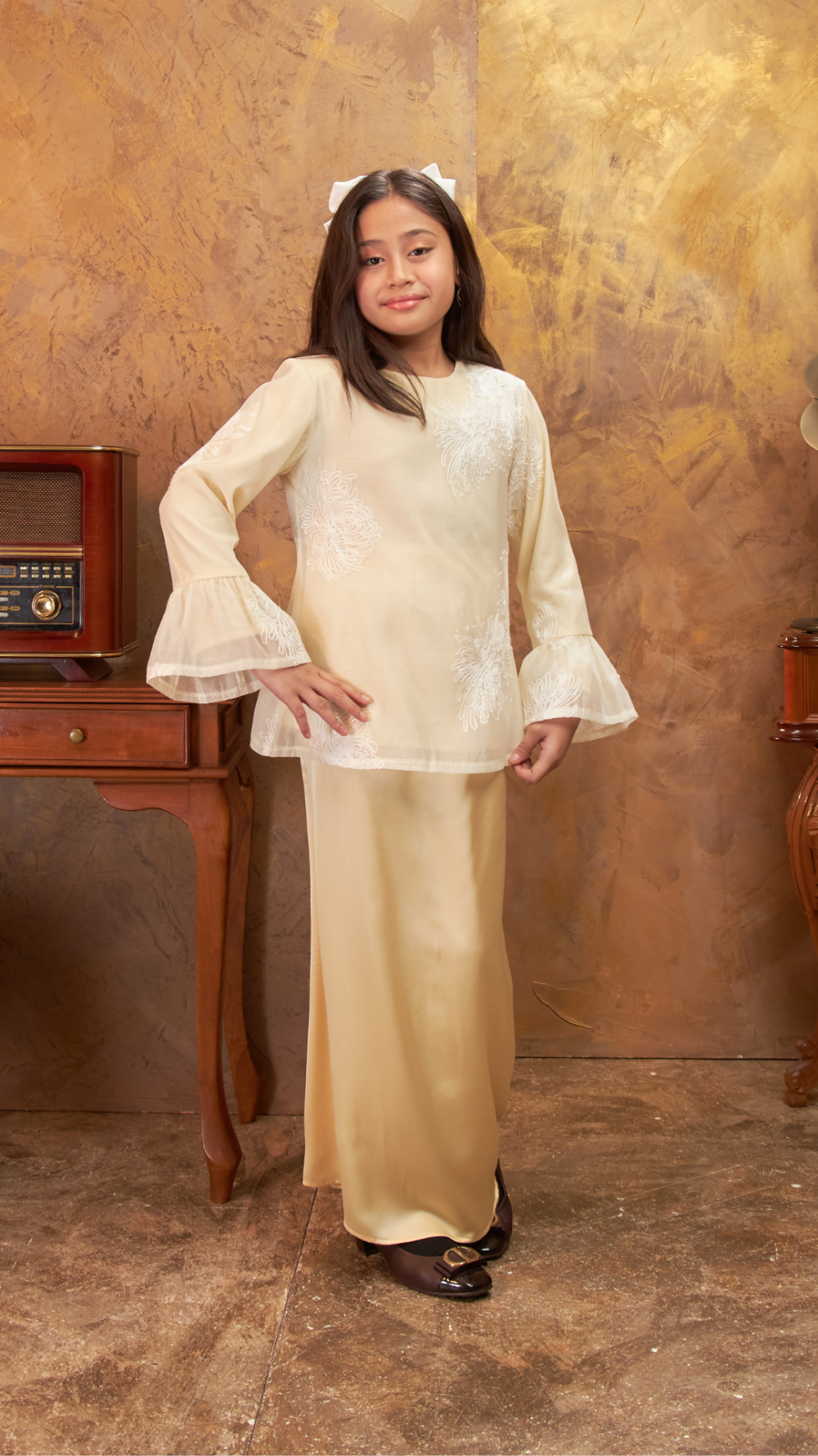 Gurindam - Kurung Pesak Moden - Soft Yellow - Image 4