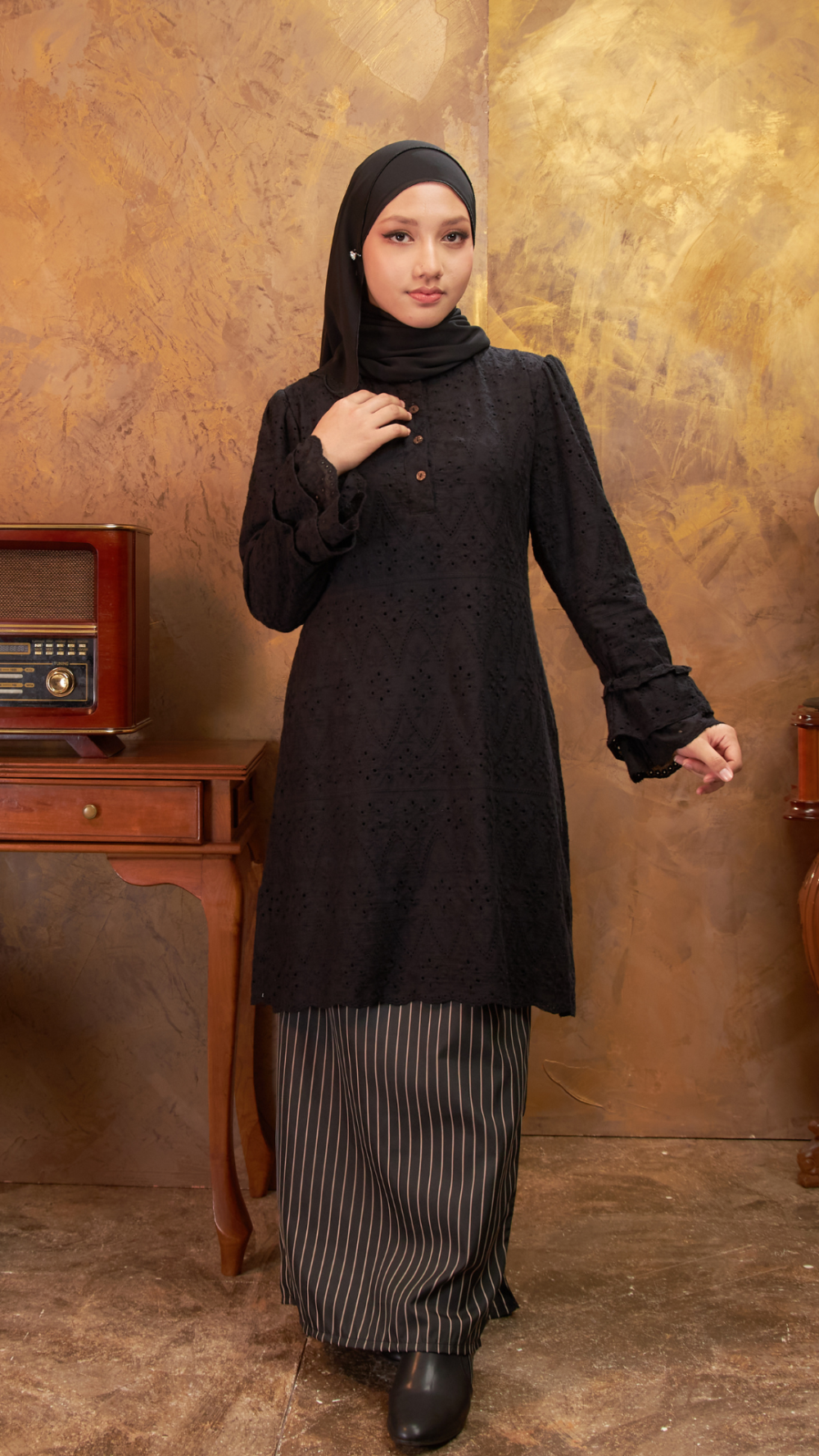 Irama - Kurung Moden - Black - Image 2