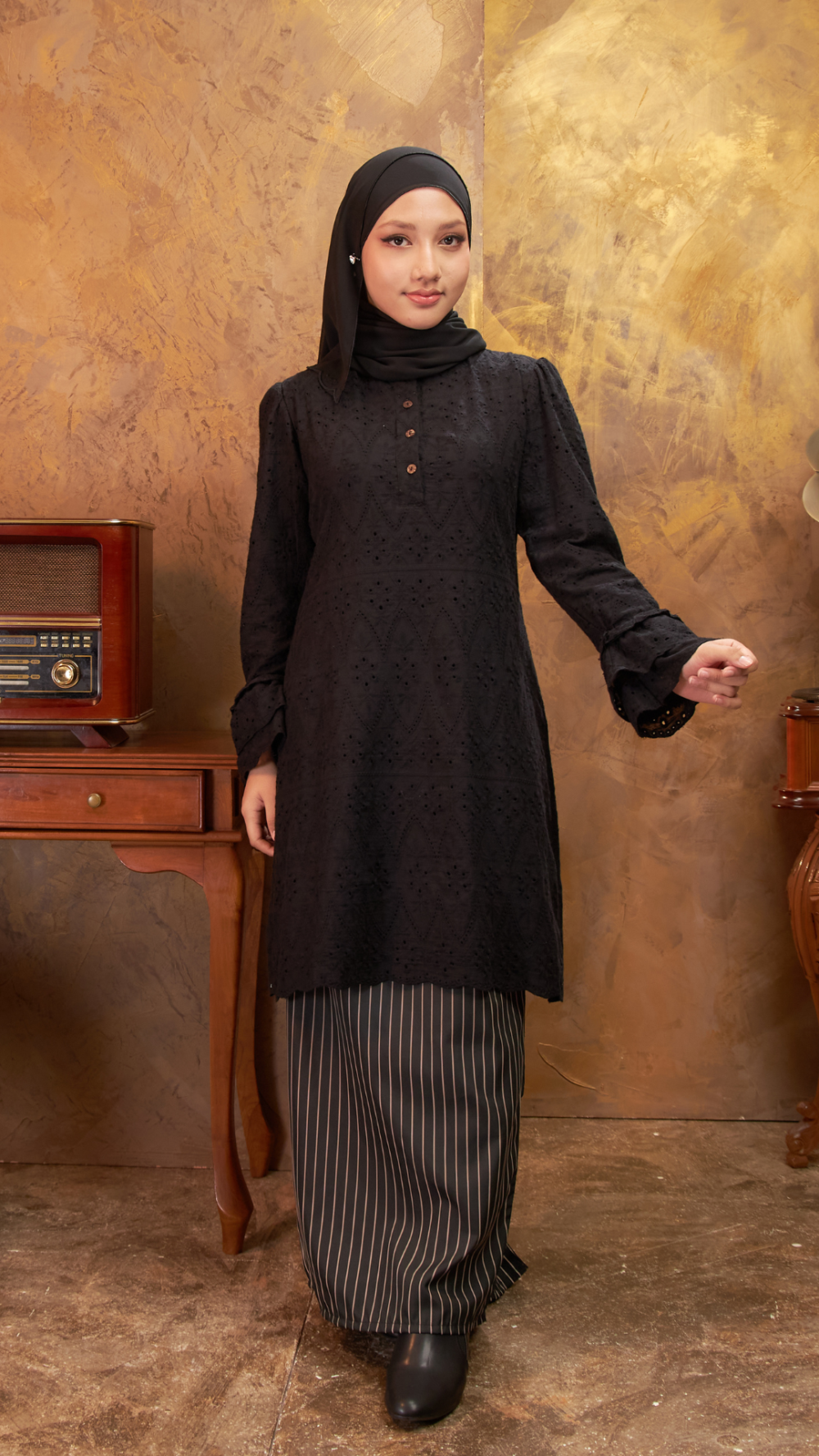 Irama - Kurung Moden - Black - Image 3