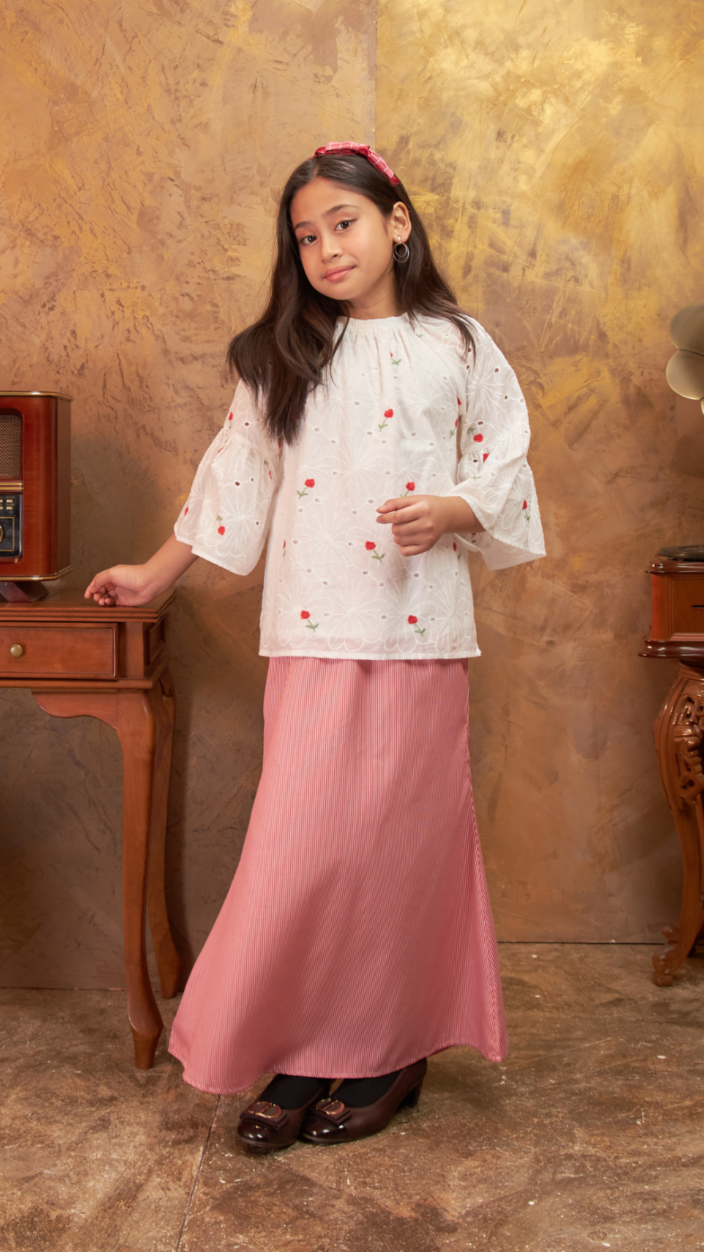 Irama - Kurung Moden Pendek - Cherry Red - Image 2