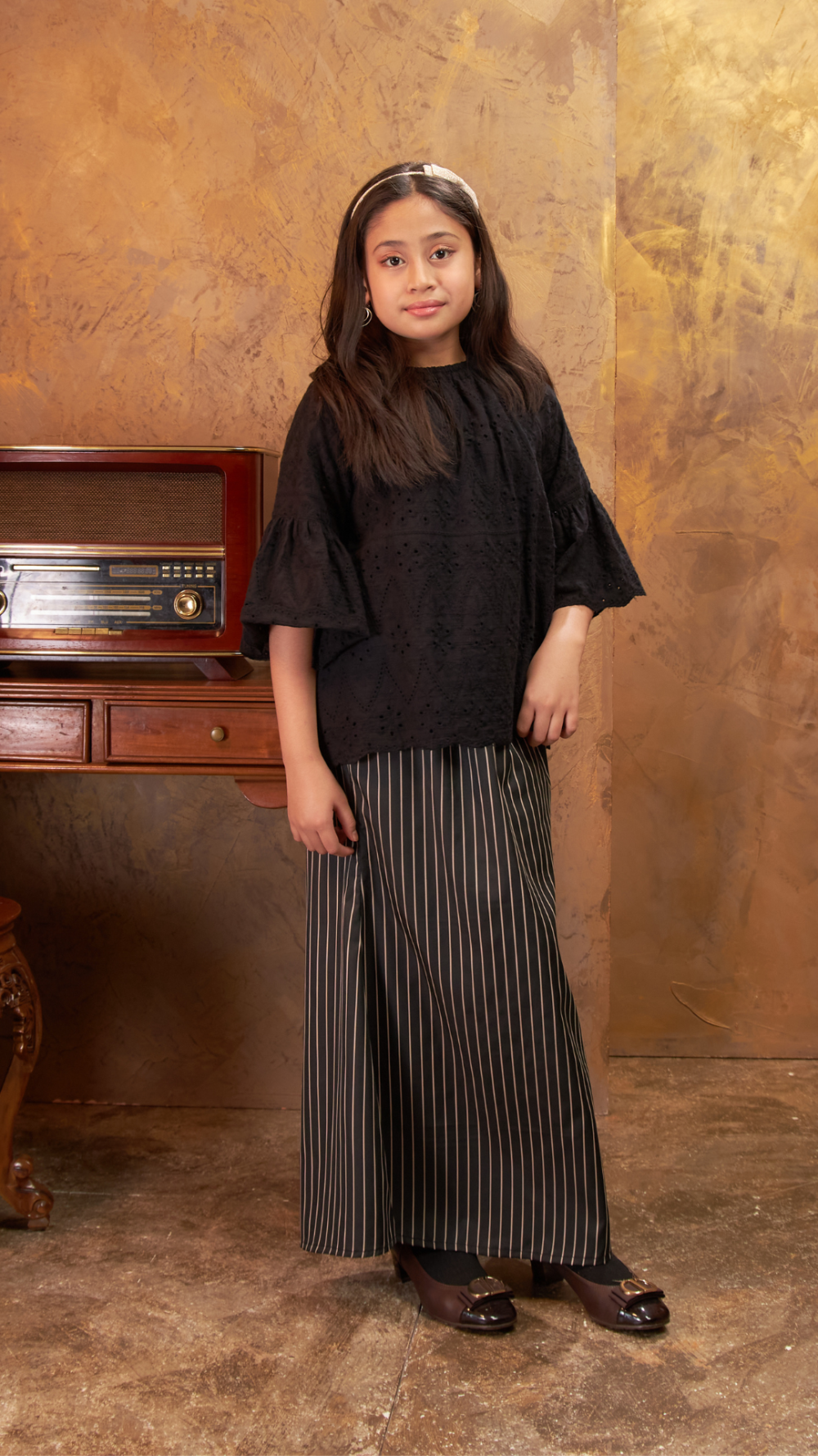 Irama - Kurung Moden Pendek - Black