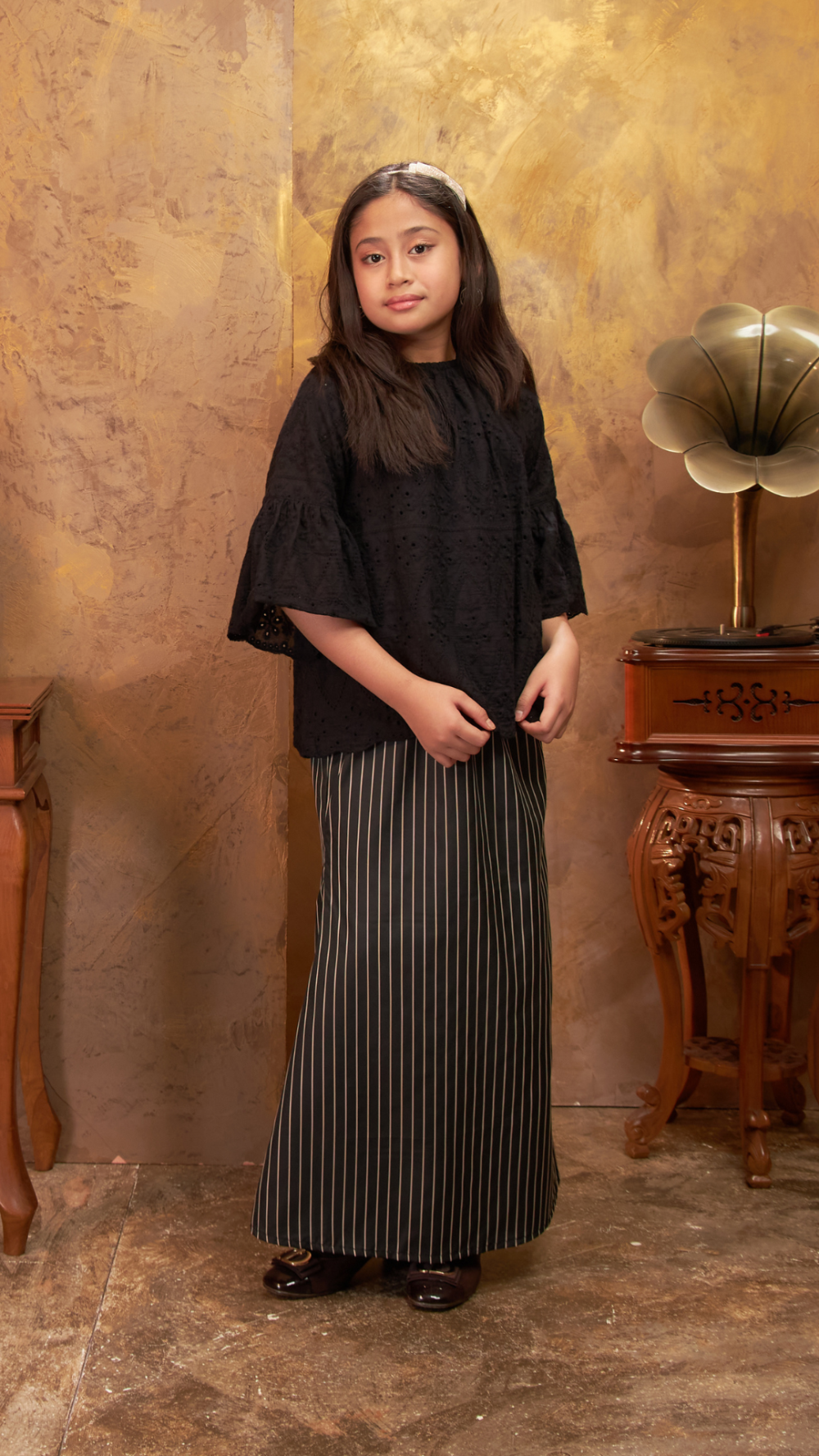 Irama - Kurung Moden Pendek - Black - Image 2