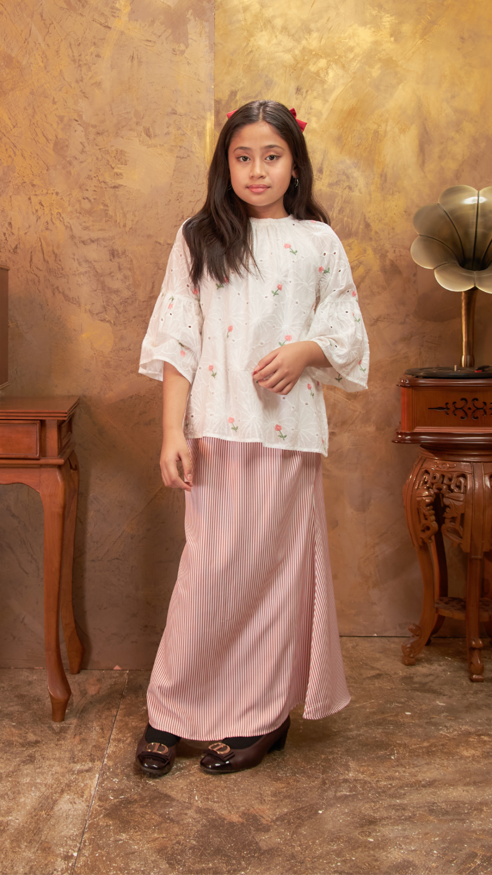 Irama - Kurung Moden Pendek - Cherry Pink