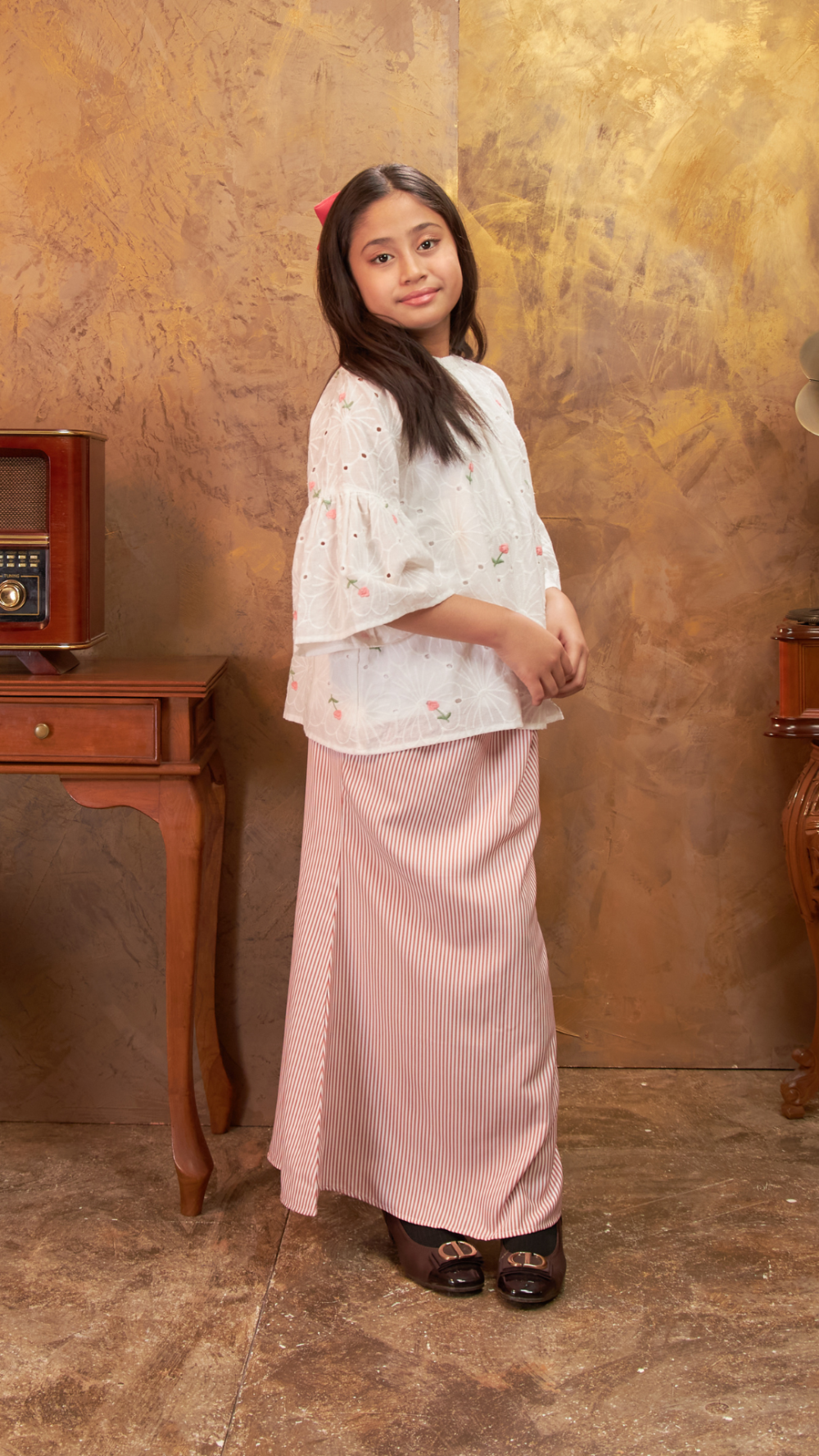 Irama - Kurung Moden Pendek - Cherry Pink - Image 2
