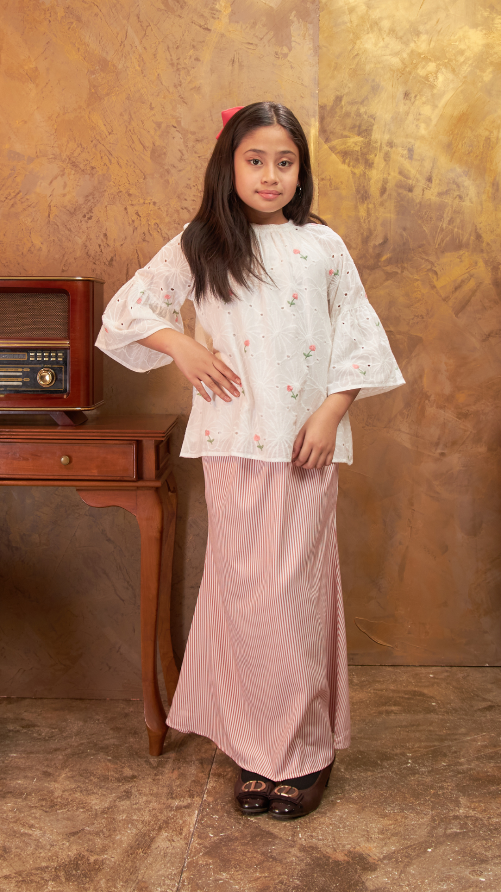 Irama - Kurung Moden Pendek - Cherry Pink - Image 3