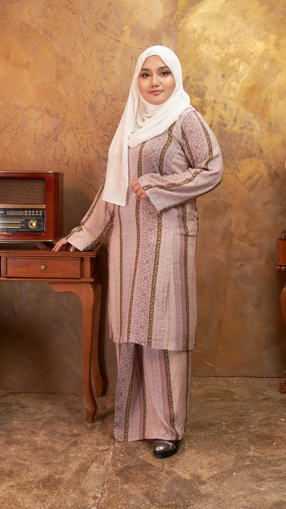 Arum - Kurung Pesak Labuh - Purple - Image 3