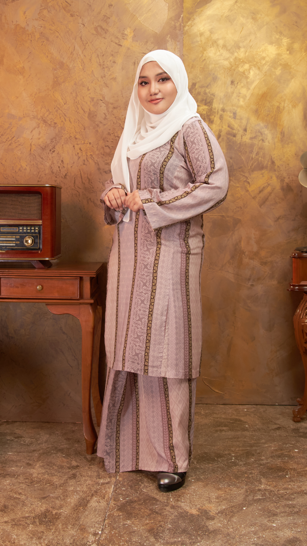 Arum - Kurung Pesak Labuh - Purple - Image 4