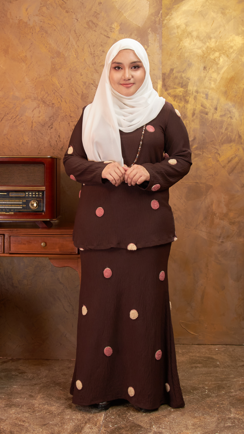 Adela - Kurung Kedah - Dark Brown