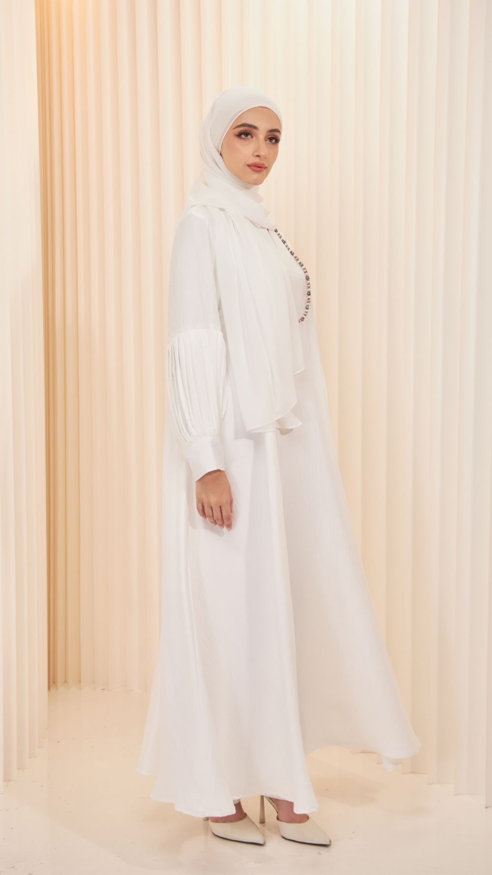 Arina- Jubah - White - Image 4