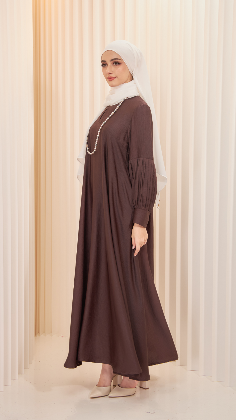 Arina- Jubah - Brown - Image 2
