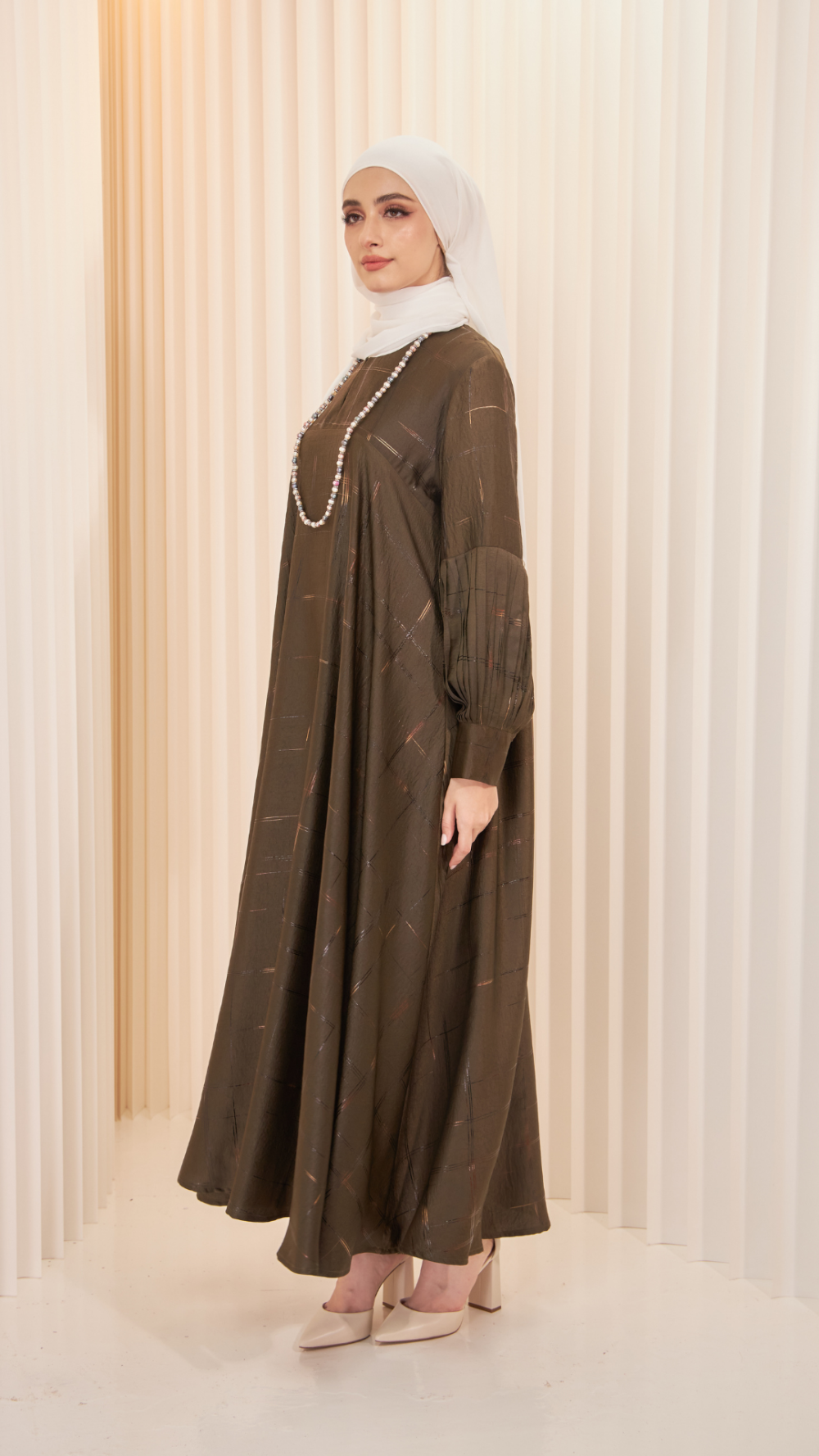 Arina- Jubah - Olive - Image 3
