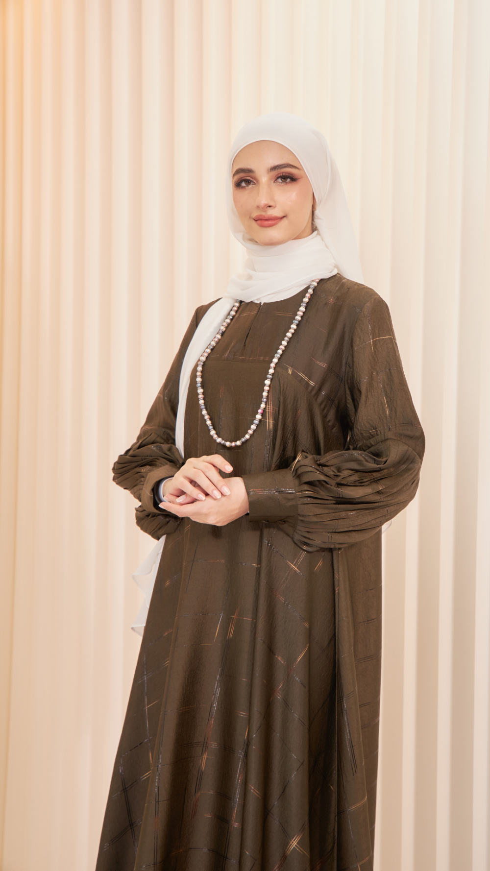 Arina- Jubah - Olive - Image 6