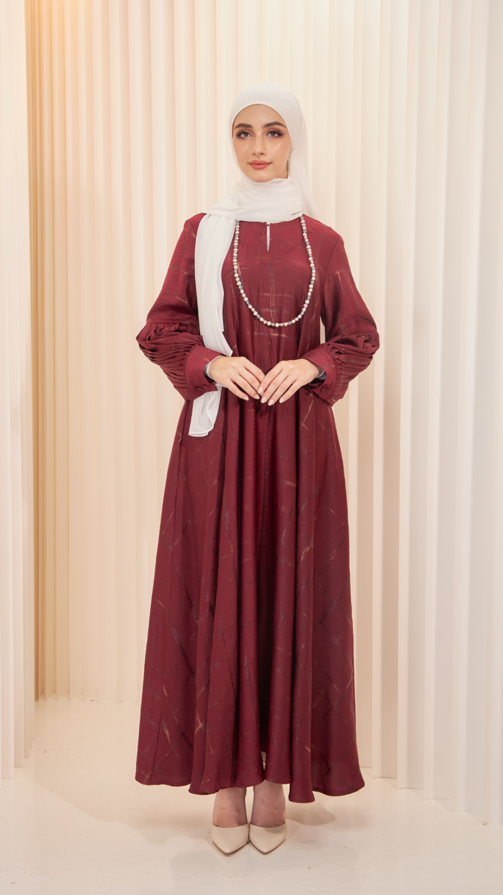 Arina- Jubah - Maroon