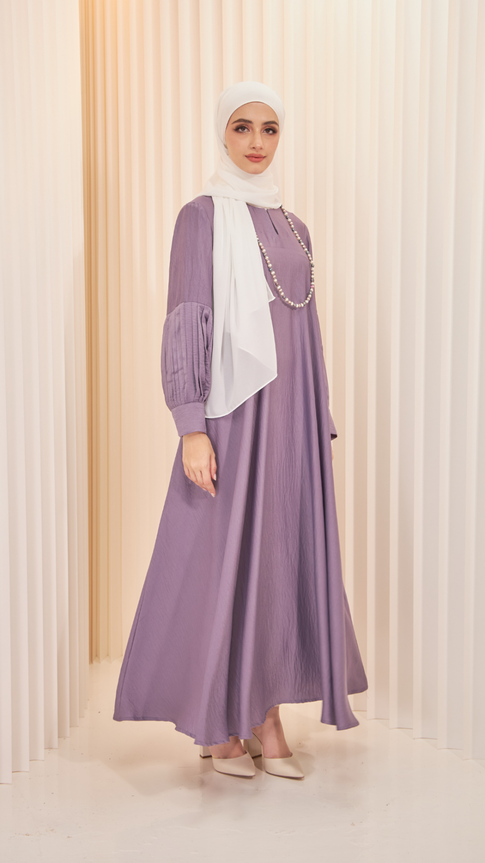 Arina- Jubah - Lilac - Image 4