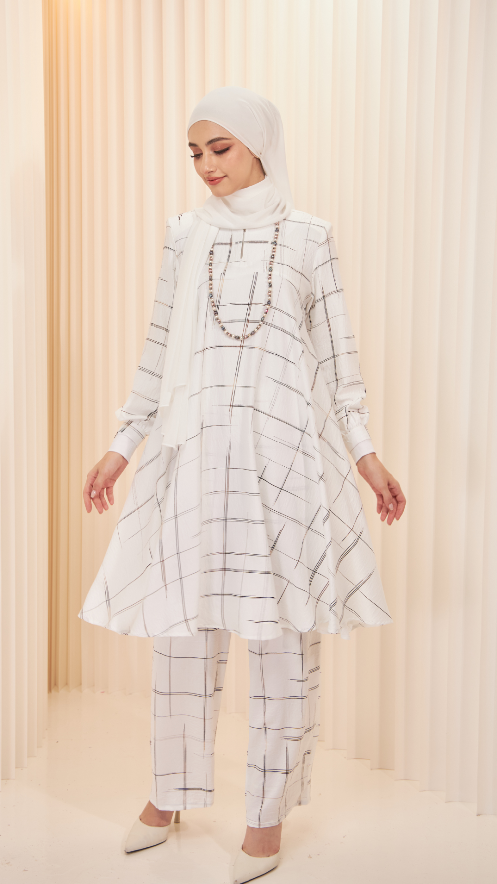 Ayfa- Tunic Set - White - Image 4
