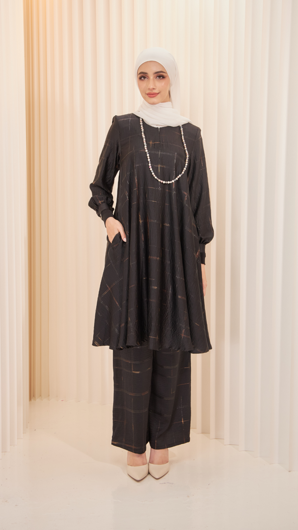 Ayfa- Tunic Set - Black
