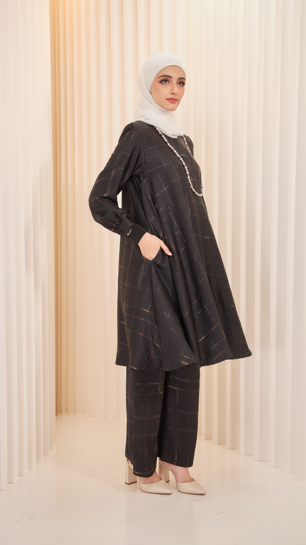 Ayfa- Tunic Set - Black - Image 2