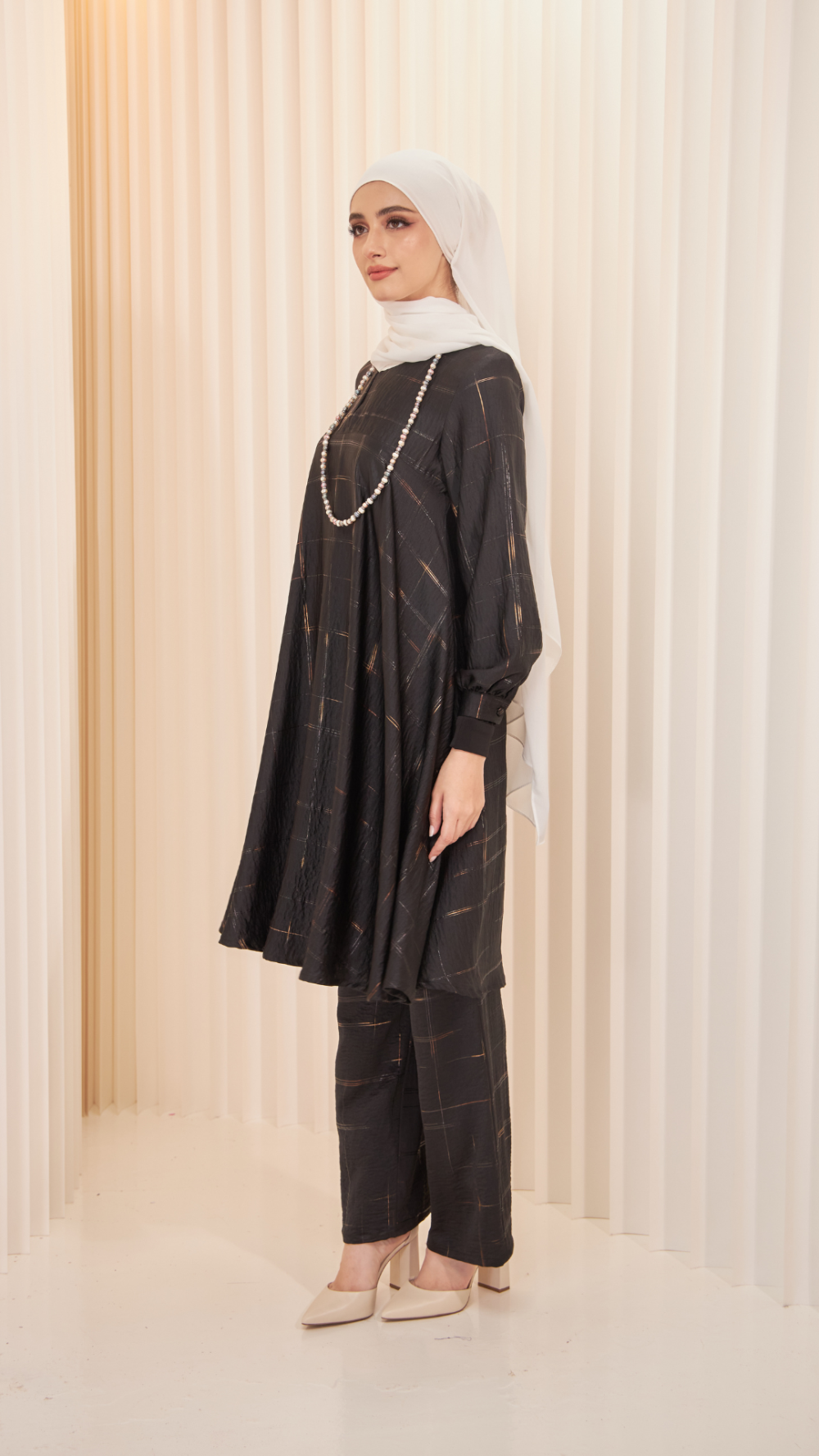 Ayfa- Tunic Set - Black - Image 3