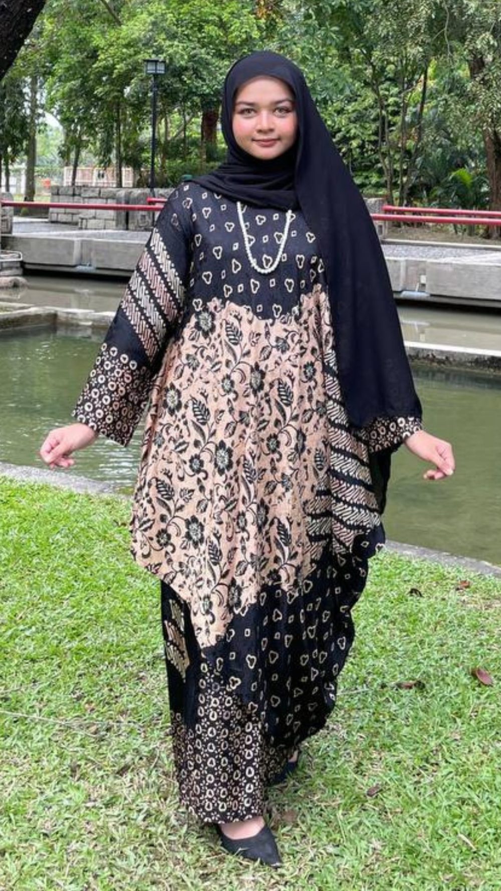 Mentari - Kurung Moden Labuh - Black - Image 4
