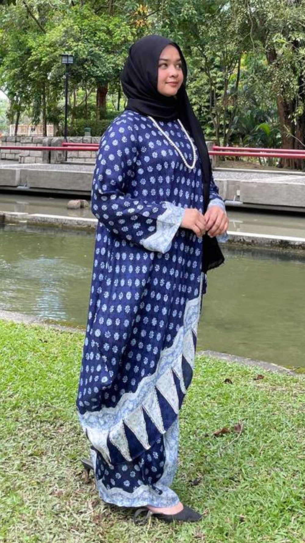 Widuri - Kurung Moden Labuh - Blue - Image 2
