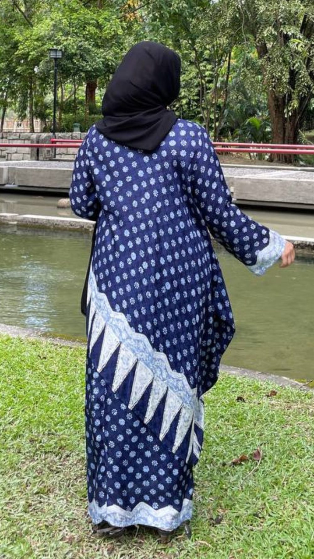 Widuri - Kurung Moden Labuh - Blue - Image 3
