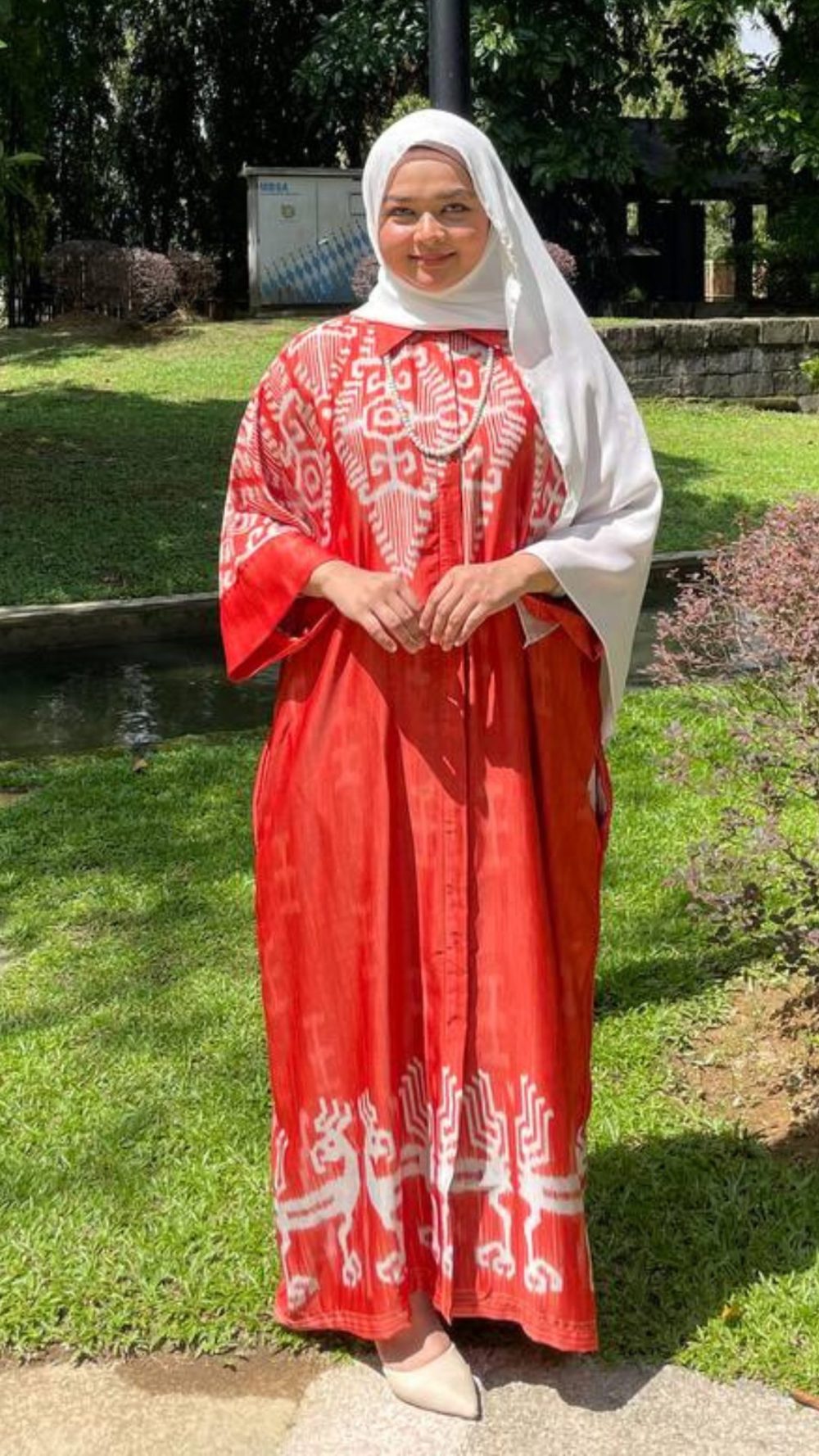 Tiara -Jubah Kaftan - Orange