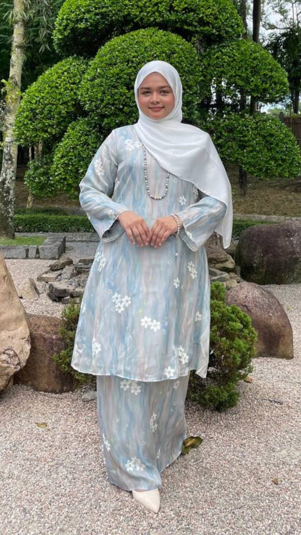 Saadong - Kurung Moden - Soft Grey